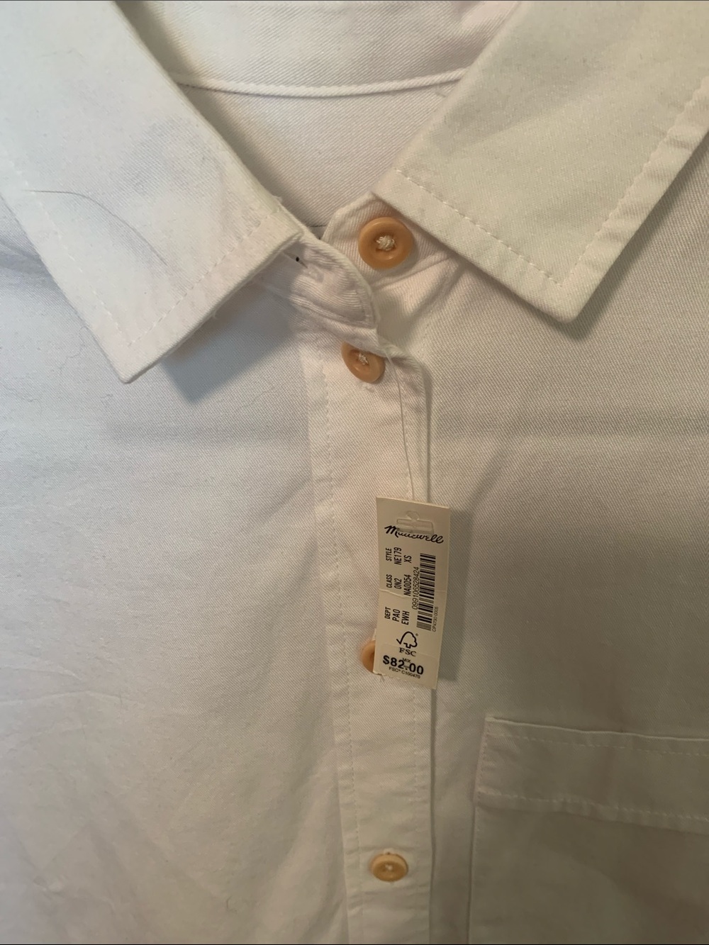 Madewell White Button-Down Shirt - Picture 2 of 8